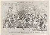 The Prospect Before Us, Humanely Inscrib'd to all those Professors of Music and Dancing Whom the Cap May Fit, Thomas Rowlandson British, Etching