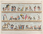 Borders for Rooms & Halls, Plate 10, Thomas Rowlandson British, Hand-colored etching
