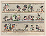 Borders for Rooms & Screens, Plate 7, Thomas Rowlandson British, Hand-colored etching