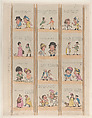 Borders for Rooms, Extravaganzas Plate 6, Thomas Rowlandson British, Hand-colored etching