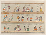 Borders for Rooms, Plate 4, Thomas Rowlandson British, Hand-colored etching