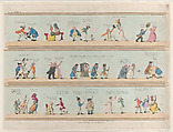 Borders for Rooms, Plate 2, Thomas Rowlandson British, Hand-colored etching
