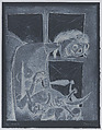Woman Playing with Cat, Mario Prassinos  Greek, Etching