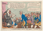 A Lamentable Case of a Jury-Man, Thomas Rowlandson  British, Hand-colored etching