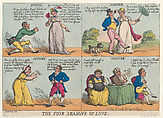The Four Seasons of Love, Thomas Rowlandson  British, Hand-colored etching