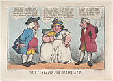 Boney Turned Moralist, Thomas Rowlandson (British, London 1757–1827 London), Hand-colored etching