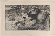Summer Evening, James Tissot French, Etching and drypoint on laid paper; second state of two