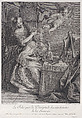 Age adorned by folly with the clothes of youth, Louis Surugue French, Engraving