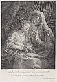 The sweet and insinuating education given by a saint (Education douce et insinuante donnée par une Sainte), Louis Desplaces  French, Etching and engraving