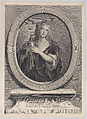 Portrait of Adrienne Lecouvreur as Cornelia in Corneille's "La Mort de Pompée", Pierre Imbert Drevet French, Engraving; third state of three