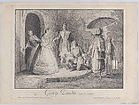 George Dandin, Act 3, last scene, François Joullain French, Etching