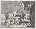 Book 3, Fable 4: The Two Pigeons (Les Deux Pigeons), from "Fables Nouvelles", Nicolas Henry Tardieu  French, Etching and engraving