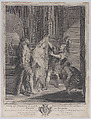 Hercules bringing Alcestis back to her husband Admetus, Louis Desplaces  French, Engraving