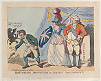 Britannia's Protection or Loyalty Triumphant, Thomas Rowlandson British, Hand-colored etching