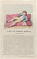 A Man of Fashion's Journal, Thomas Rowlandson British, Hand-colored etching and letterpress