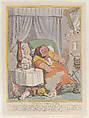 Miseries of Human Life: "While confined to your bed by sickness...", Nicolaus Heideloff  British, Hand-colored etching