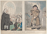 A Brace of Public Guardians, Thomas Rowlandson (British, London 1757–1827 London), Hand-colored etching