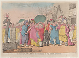 A Sale of English-Beauties in the East Indies, Thomas Rowlandson British, Hand-colored etching