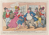 An Old Ewe Drest Lamb Fashion, Thomas Rowlandson British, Hand-colored etching