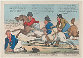 Sailors on Horseback, Thomas Rowlandson  British, Hand-colored etching