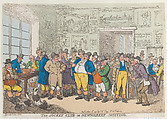 The Jockey Club or Newmarket Meeting, Thomas Rowlandson British, Hand-colored etching