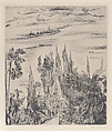 Léman Lake, Hermine David  French, Etching