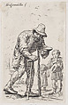 Beggars asking for alms, Jacques Dassonville French, Etching