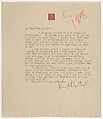 Letter: Frank Lloyd Wright to Mrs. Francis W. Little, September 18, 1908, Written by Frank Lloyd Wright (American, Richland Center, Wisconsin 1867–1959 Phoenix, Arizona), Brown type, black ink