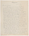 Lettter: Francis W. Little to Frank Lloyd Wright, October 8, 1912 (copy), Written by Francis W. Little (American, 19th–20th century), Carbon