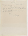 Letter: Francis W. Little to Frank Lloyd Wright, October 11, 1912 (copy), Francis W. Little  American, Carbon