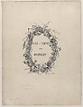 Wreath of Wildflowers, title for "Eaux-Fortes par Daubigny", Charles-François Daubigny (French, Paris 1817–1878 Paris), Etching; seventh state of ten