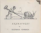 Trade card for Stephen Gooden, engraver, Anonymous, British, 20th century  British, Engraving