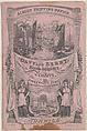 Trade card for Davy and Berry, Book-Binder and Printer, Joseph Stephen Dallinger  British, Engraving on pink paper