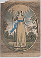 Faith, Anonymous, British, 19th century British, Etching, hand colored