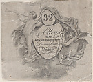 Trade card for William Allen, Map and Print Seller in Dublin, Anonymous, British, late 18th–early 19th century  British, Etching