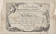 Trade Card for William Darling, Engraver, Anonymous, British, 18th century British, Engraving