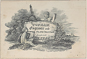 Trade Card for Topham, Engraver and Copper Plate Printer, Anonymous, British, 19th century  British, Engraving