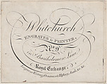 Trade Card for Whitchurch, Engraver & Printer, Anonymous, British, 19th century  British, Engraving