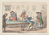 Billards, Anonymous, British, 19th century  British, Hand-colored etching