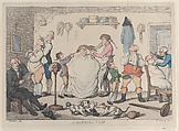 A Barber's Shop, Thomas Rowlandson British, Hand-colored etching