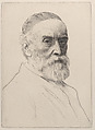 Portrait of George Frederic Watts, Alphonse Legros  French and British, Etching; later state