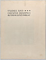 Ausgeführte Bauten und Entwürfe von Frank Lloyd Wright, Designed by Frank Lloyd Wright (American, Richland Center, Wisconsin 1867–1959 Phoenix, Arizona), Lithographic prints with printed text