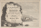Trade Card for N. R. Hewitt, Engraver, Anonymous, British, 19th century  British, Engraving
