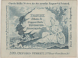 Trade Card for Danby, Printer and Engraver, Anonymous, British, 19th century  British, Engraving