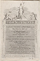 Trade Card for John Steell, Carver, Gilder, and Printseller, Anonymous, British, late 18th–early 19th century  British, Engraving