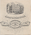 Trade Card for Allan & Ferguson, Engravers, Lithographers & Printers, Anonymous, British, 19th century  British, Commercial lithograph