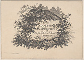 Trade Card for Adolpho, Seal Engraver, Anonymous, British, 18th century  British, Engraving