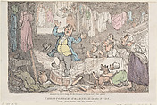 Christopher Crabtree in the Suds: "Dear, dear what can the matter be", Thomas Rowlandson  British, Hand-colored etching