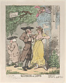 Quaker in Love, Thomas Rowlandson British, Hand-colored etching