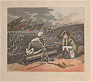 Death and Bonaparte, The Two Kings of Terror, Thomas Rowlandson British, Hand-colored etching; second issue